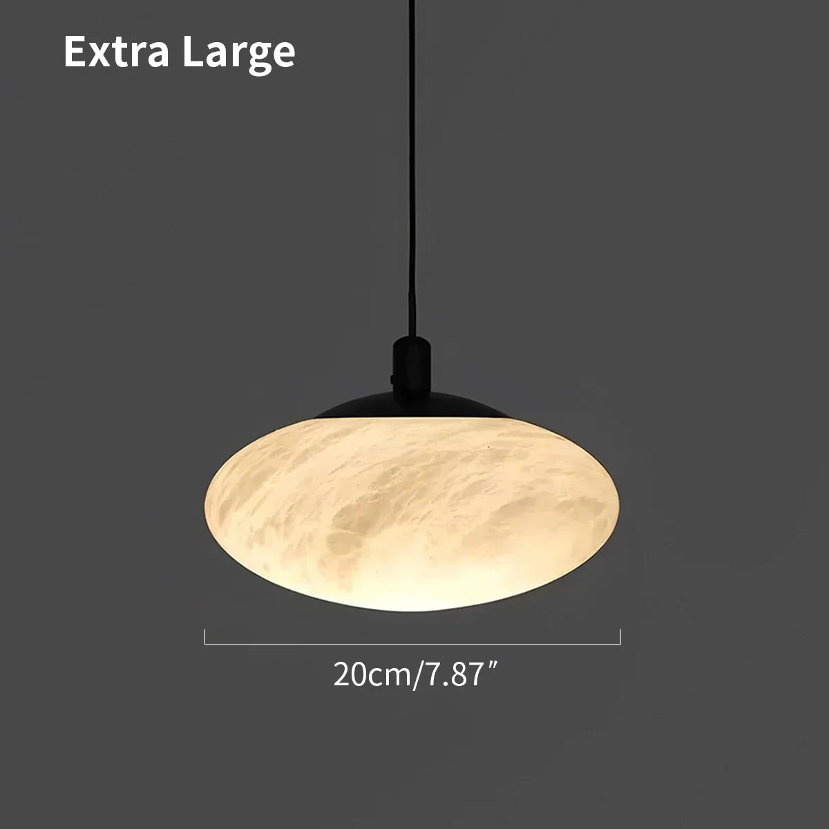 Moderne ovale Pendelleuchte aus spanischem Alabaster für das Schlafzimmer | Desfino