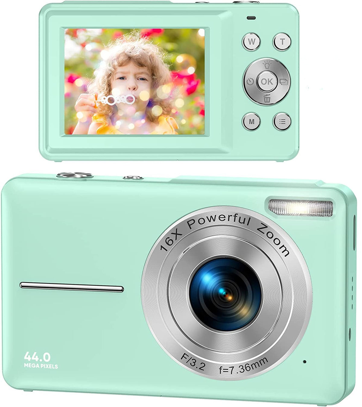 Cameră pentru vlogging de 44MP — HD 1080P, zoom 16X, ecran LCD reîncărcabil de 2.4 inch - Desfino