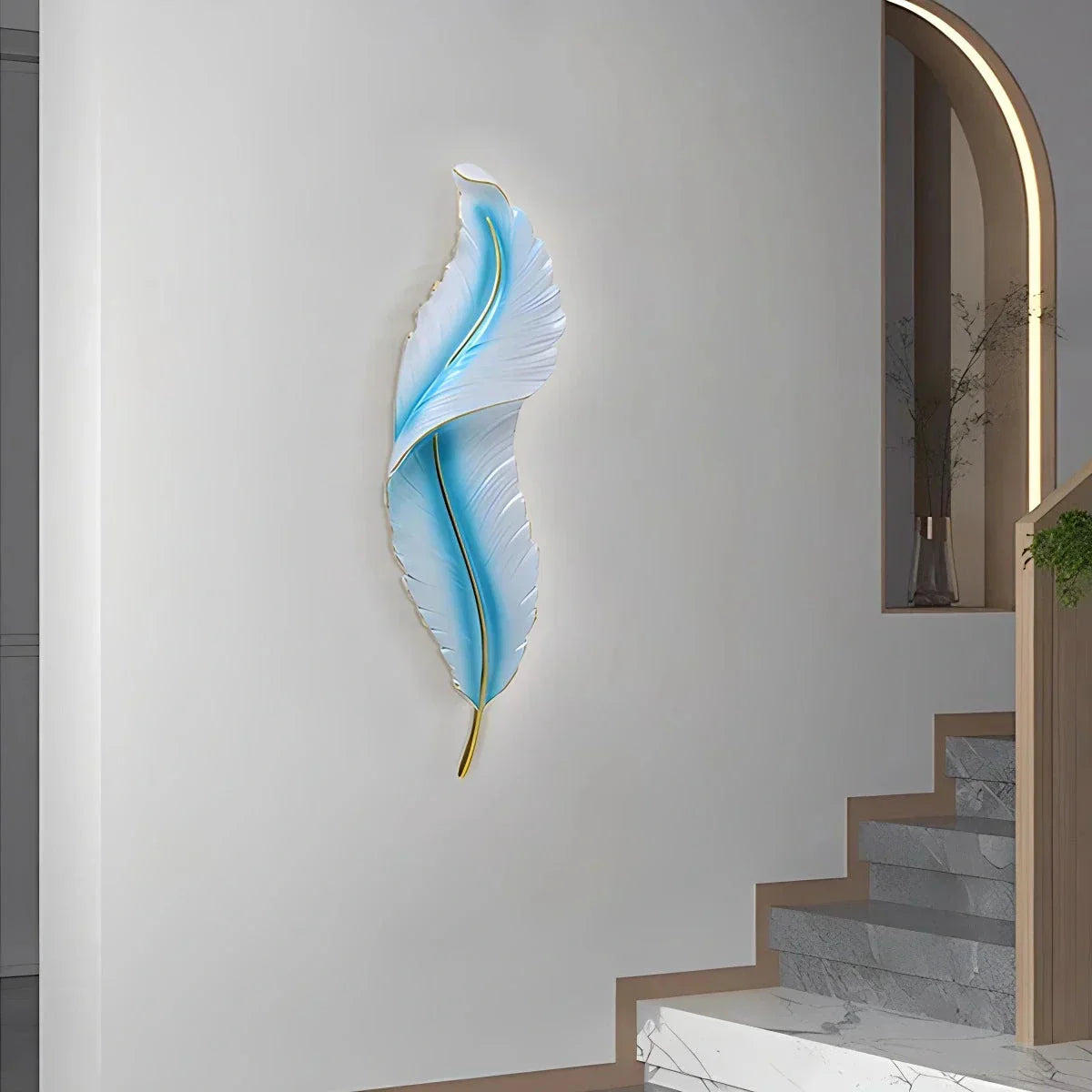 Feather Wall Lamp for Bedroom Living Room | Desfino