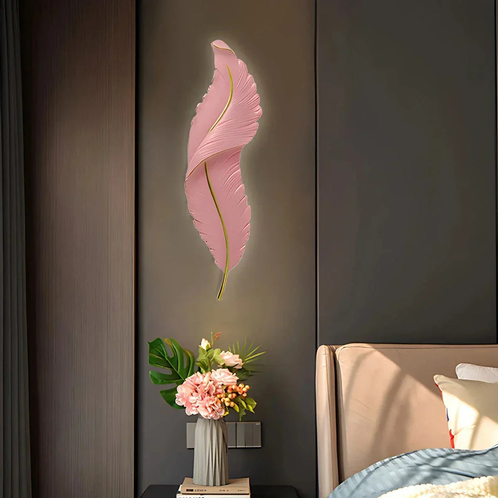 Feather Wall Lamp for Bedroom Living Room | Desfino