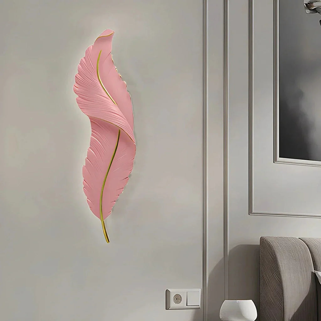 Feather Wall Lamp for Bedroom Living Room | Desfino