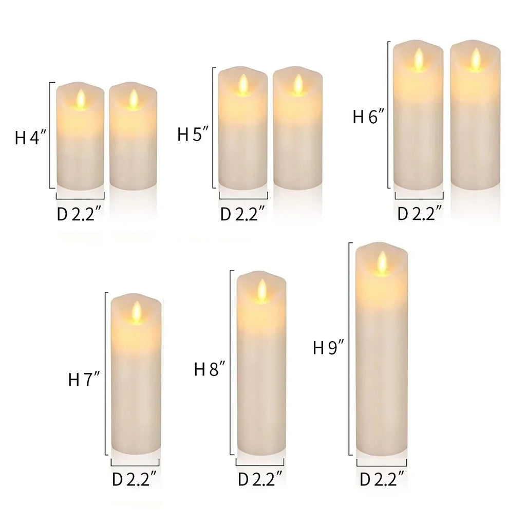 Flameless Candles 9 Pack × 8 | Desfino