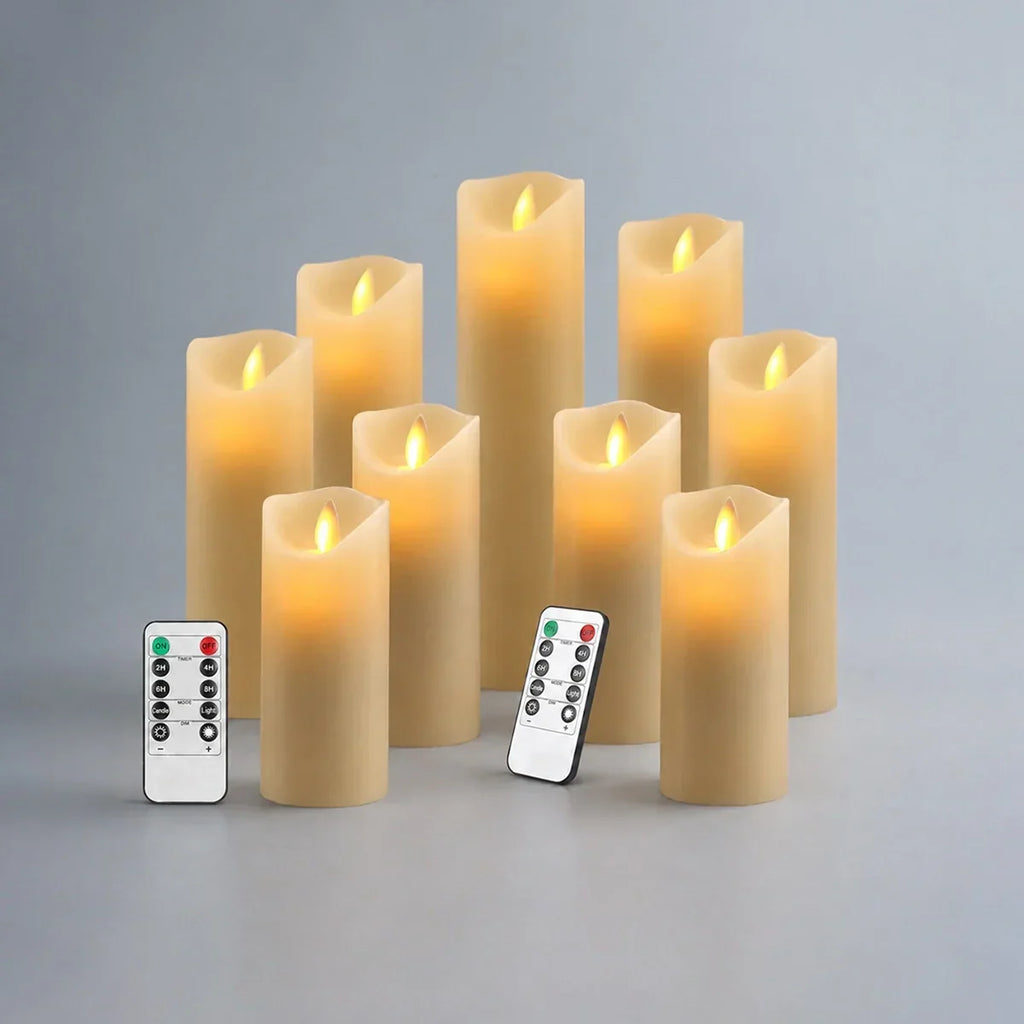Flameless Candles 9 Pack × 8 | Desfino