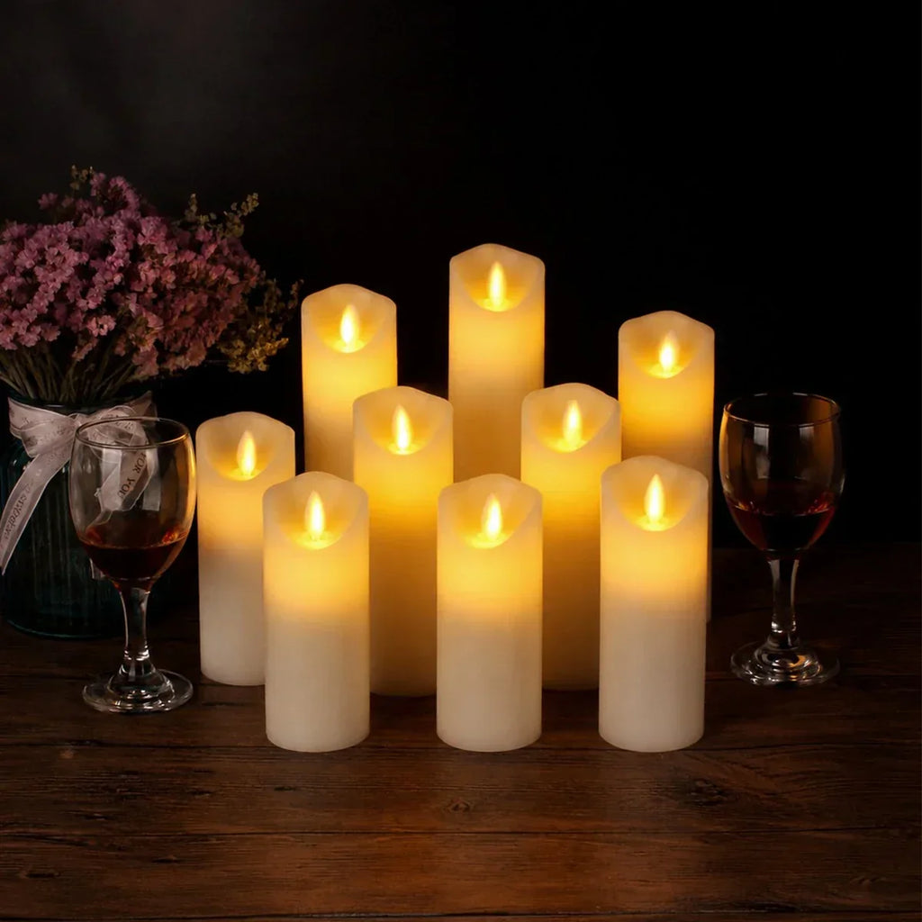 Flameless Candles 9 Pack × 8 | Desfino