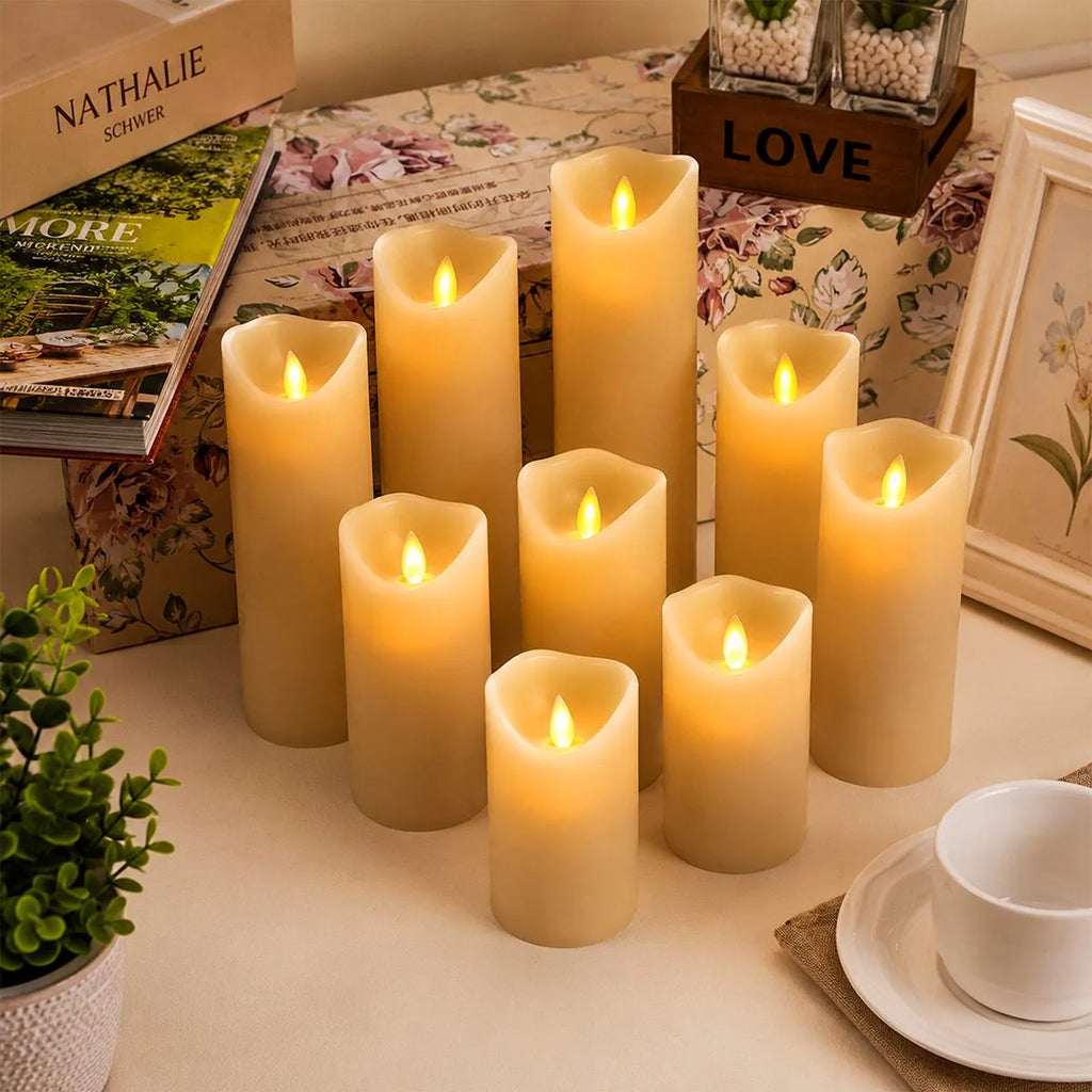 Flameless Candles 9 Pack × 8 | Desfino