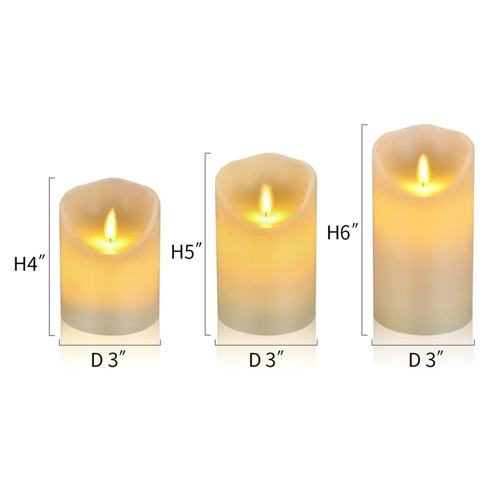 Flammenlose LED-Kerzen, 3er-Pack × 16 | Desfino