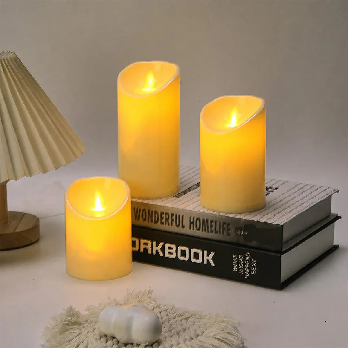 Flammenlose LED-Kerzen, 3er-Pack × 16 | Desfino