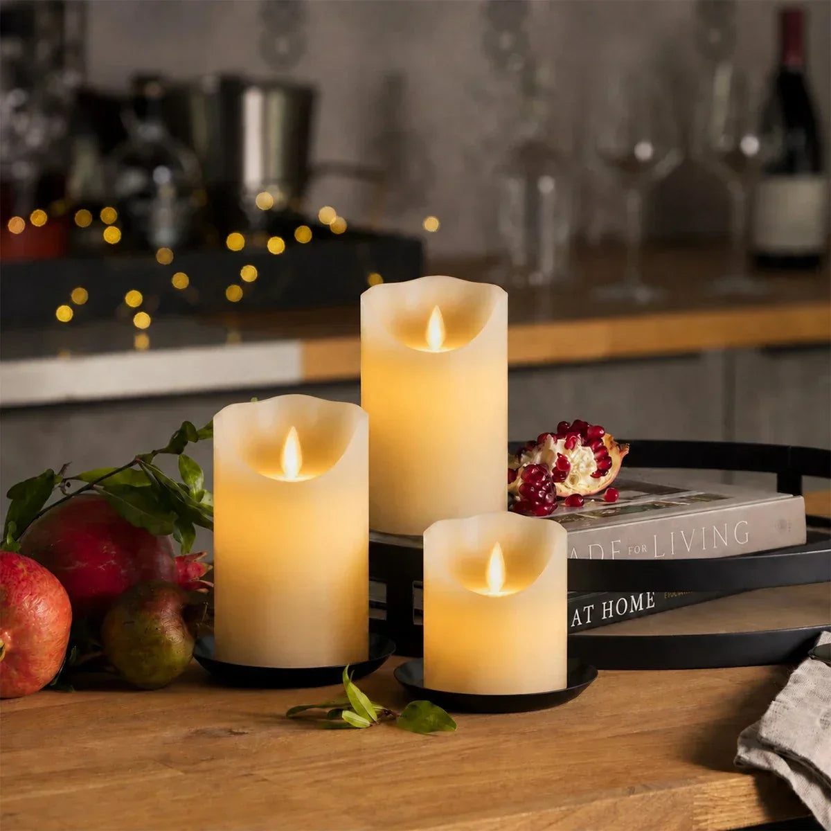 Flammenlose LED-Kerzen, 3er-Pack × 16 | Desfino