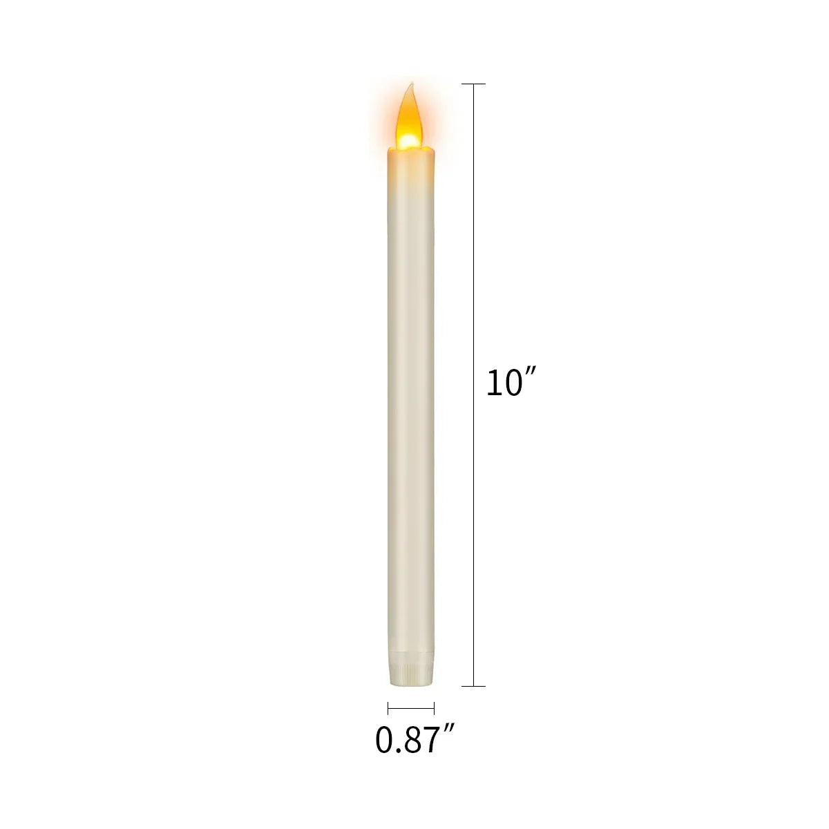 Flameless Taper Candle 24 Pack × 16 | Desfino
