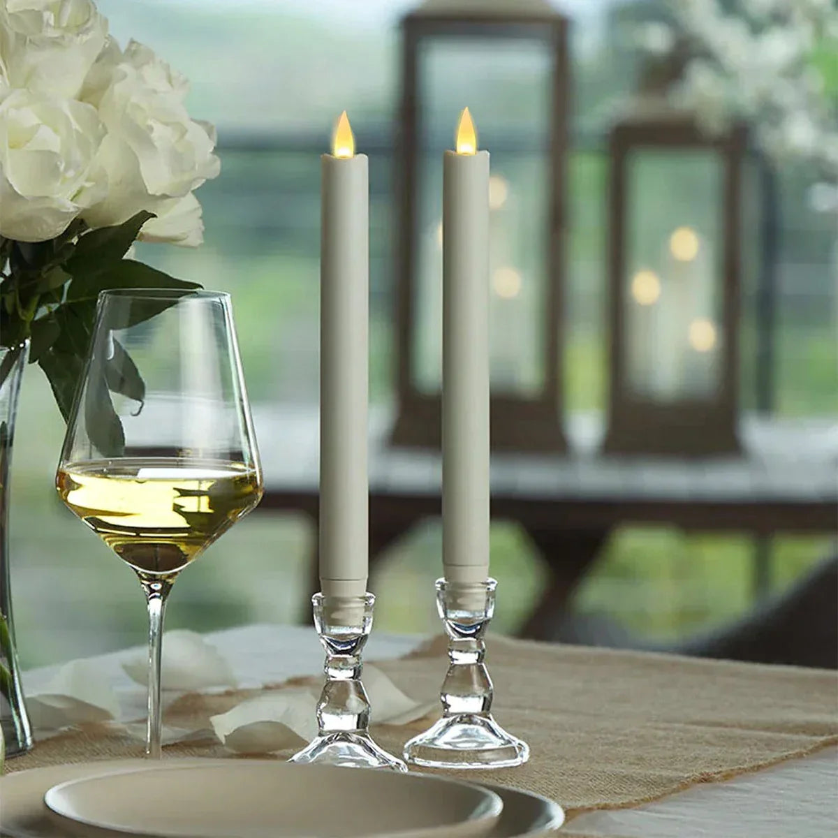 Flameless Taper Candle 24 Pack × 16 | Desfino
