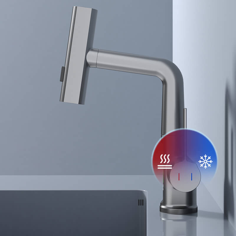 Bateria kuchenna Watermaster z wyciąganą wylewką — wąż 60 cm, obrót 360°, wskaźnik temperatury - Desfino