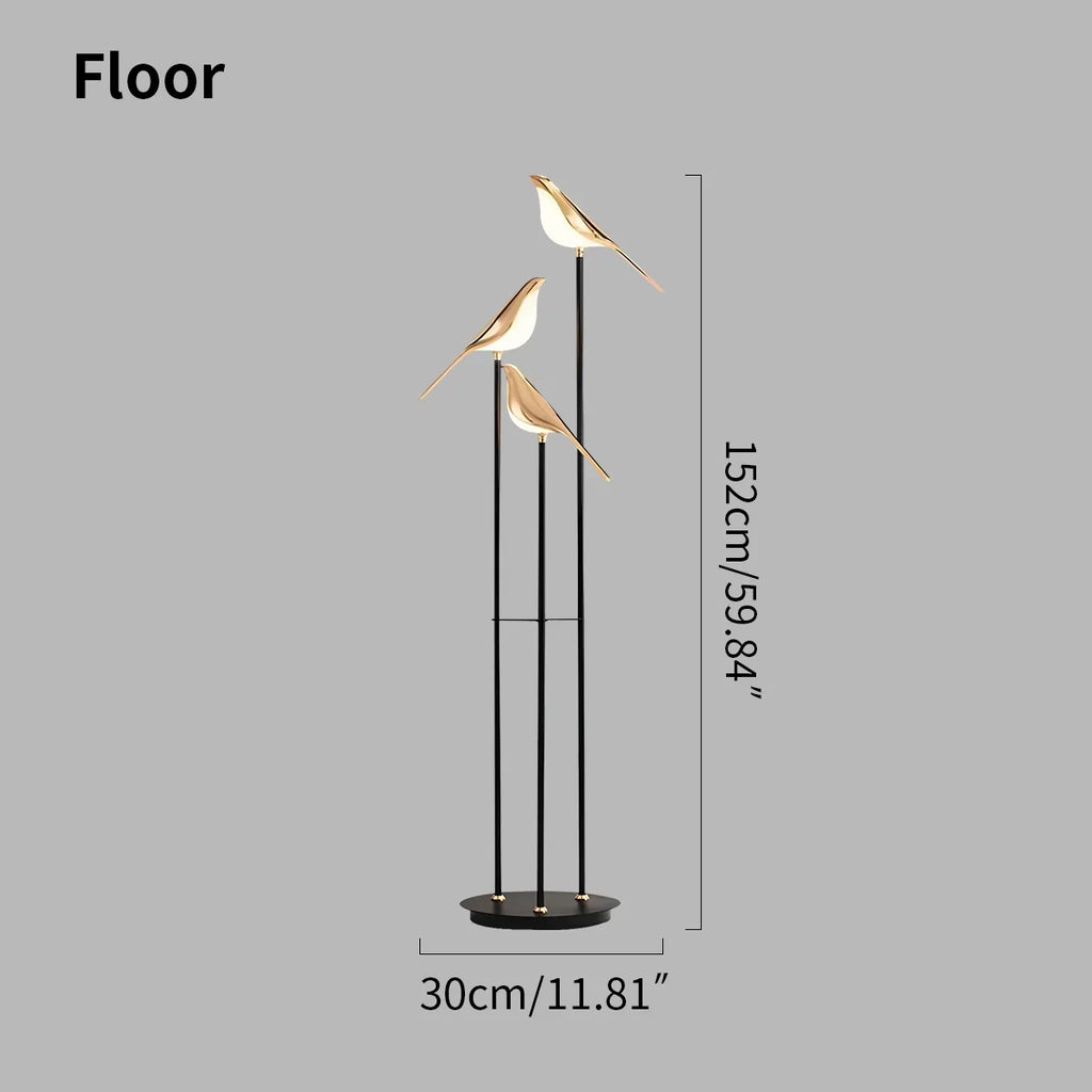 Modern Gold Birds LED Chandelier | Desfino