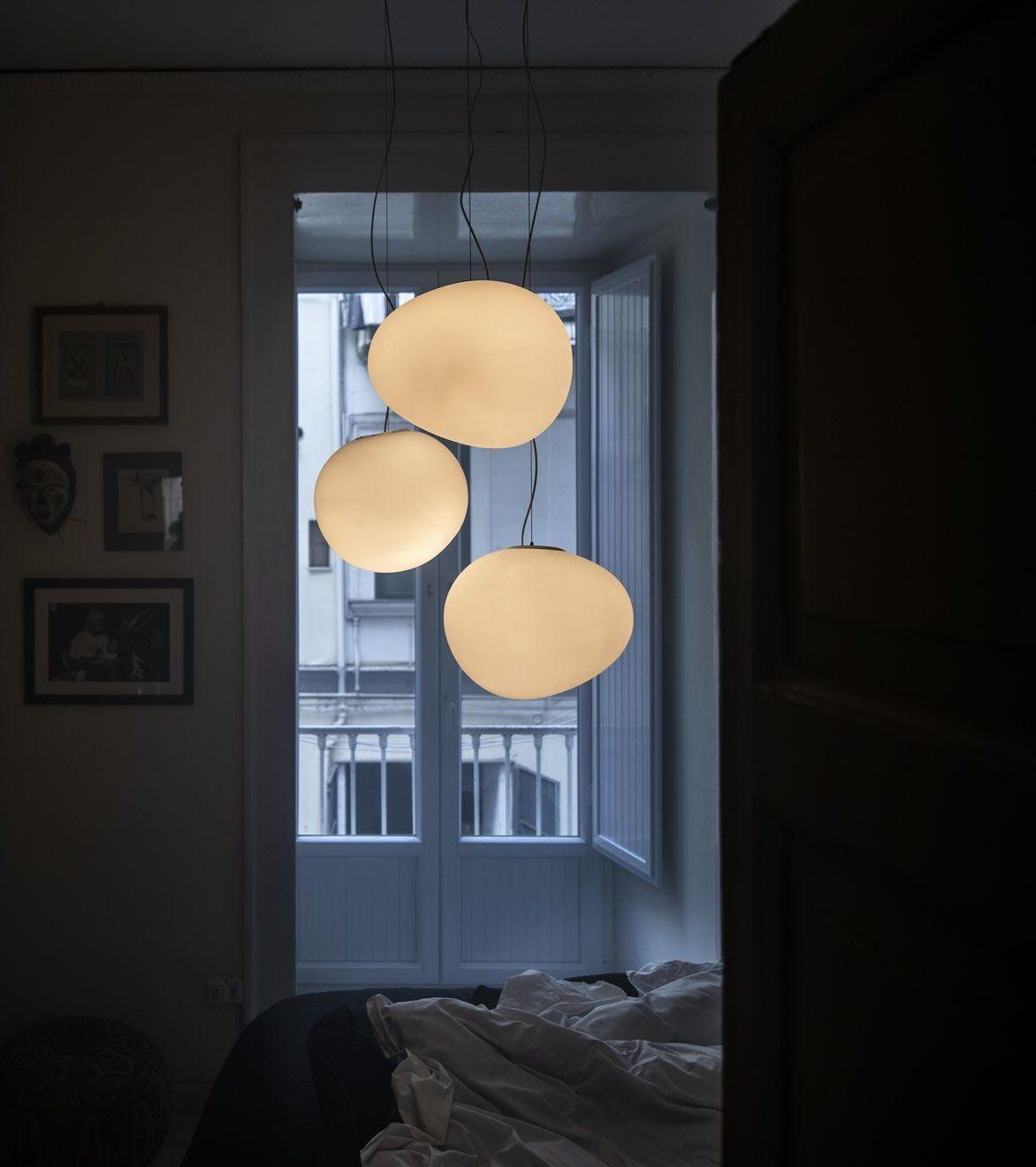 Suspension en verre soufflé à la main LumaVerde — Forme organique sculpturale - Desfino