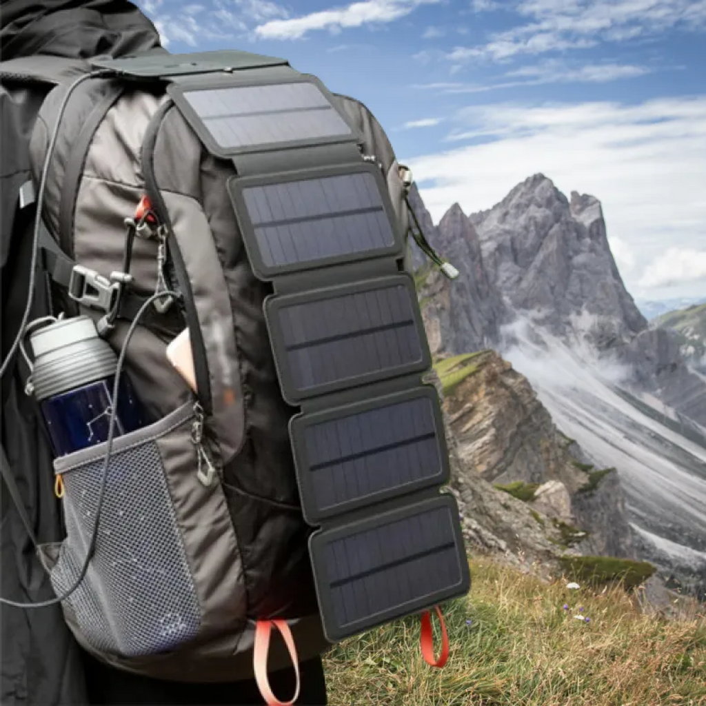 Batería externa solar SunPeak — paneles plegables, batería integrada - Desfino