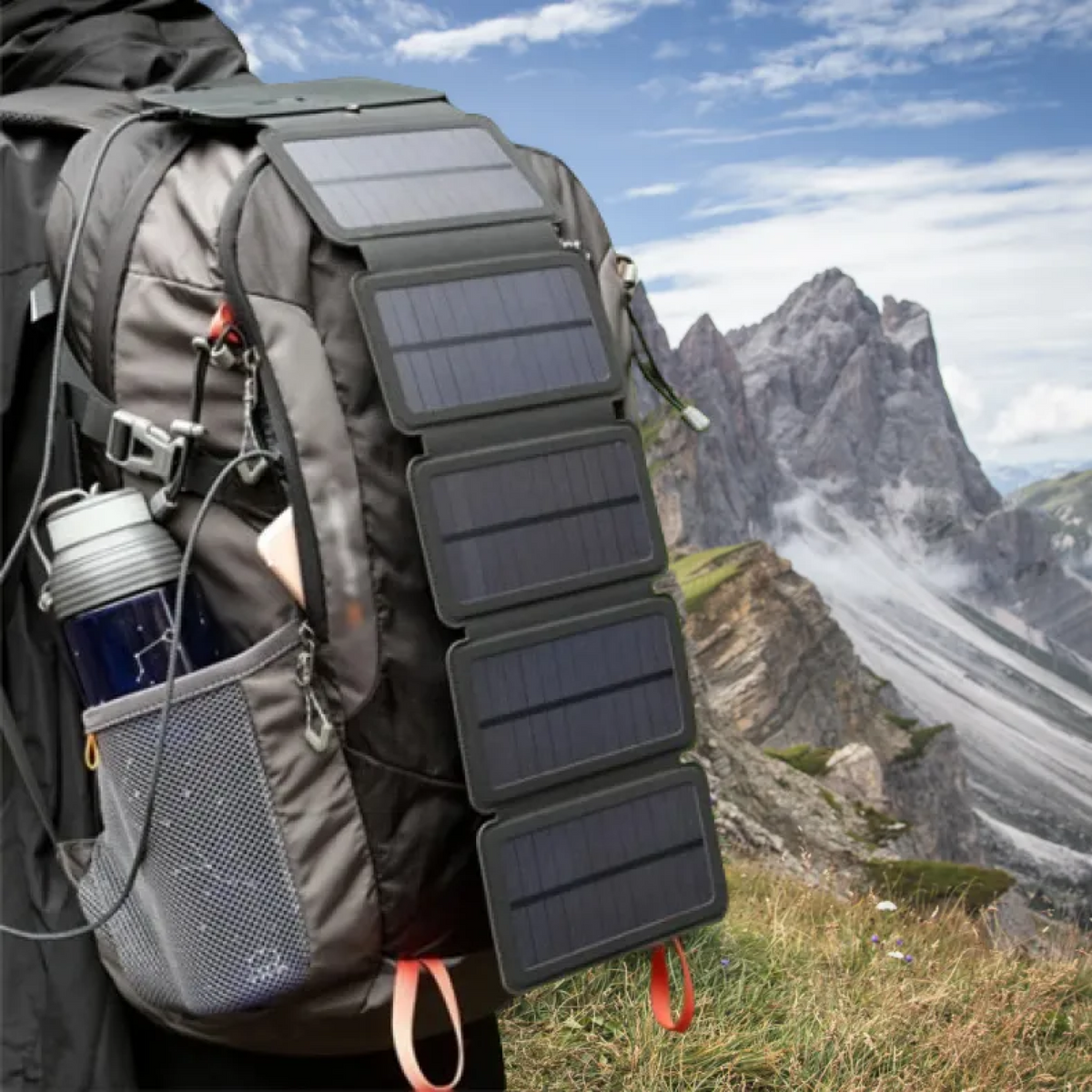 Batería externa solar SunPeak — paneles plegables, batería integrada - Desfino