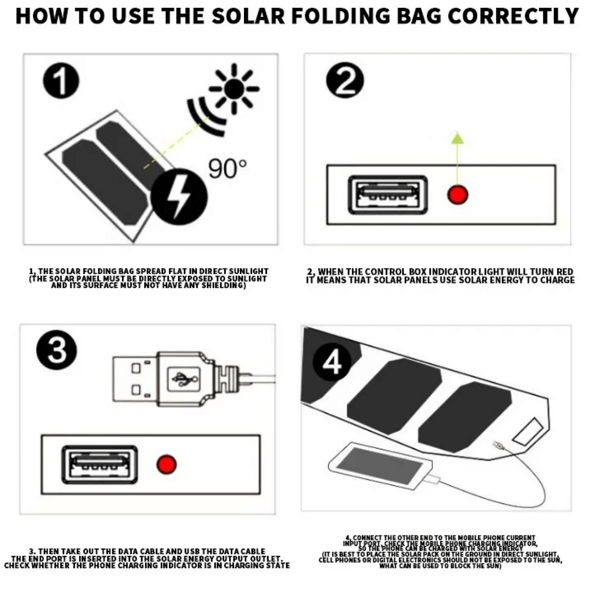 Batería externa solar SunPeak — paneles plegables, batería integrada - Desfino