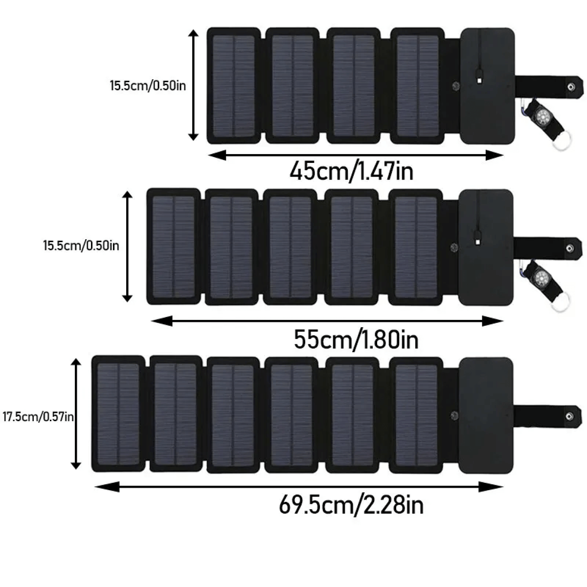 Batería externa solar SunPeak — paneles plegables, batería integrada - Desfino