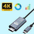 Kabel USB-C do HDMI StreamLink — niezwykle wyraźny obraz wideo 4K 3D - Desfino