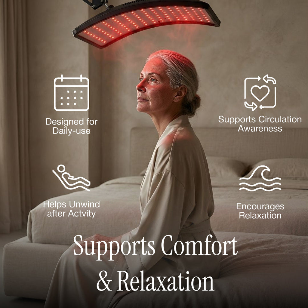 Lámpara de terapia de luz roja LumiThera Flex Pro — Soporte ajustable y envoltura - Desfino