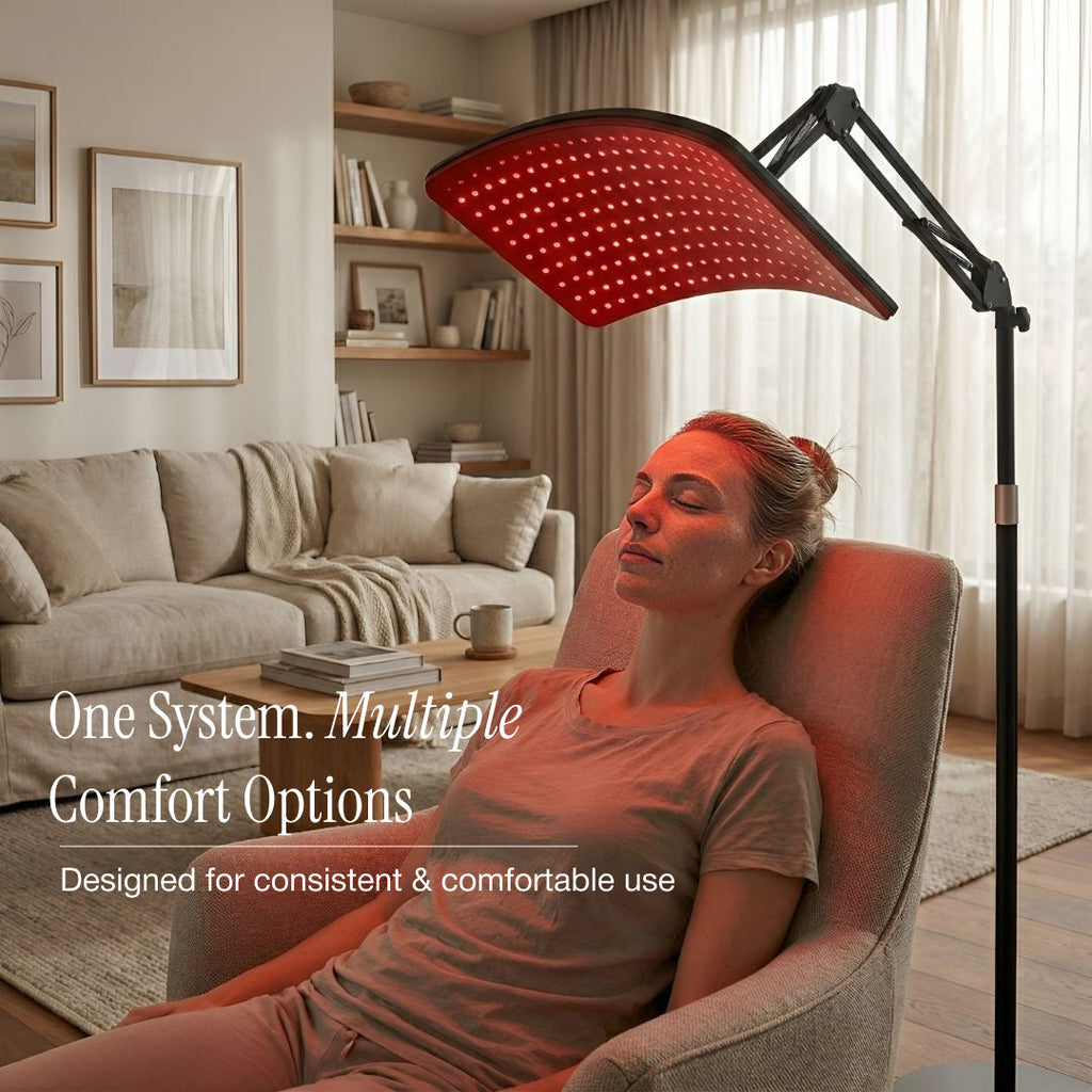 Lámpara de terapia de luz roja LumiThera Flex Pro — Soporte ajustable y envoltura - Desfino