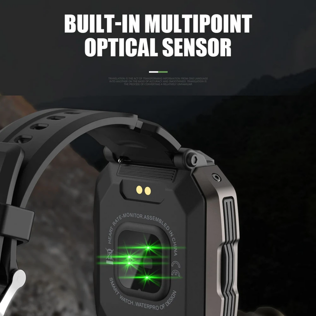 Smartwatch militar tático Aegis — Bateria de longa duração - Desfino