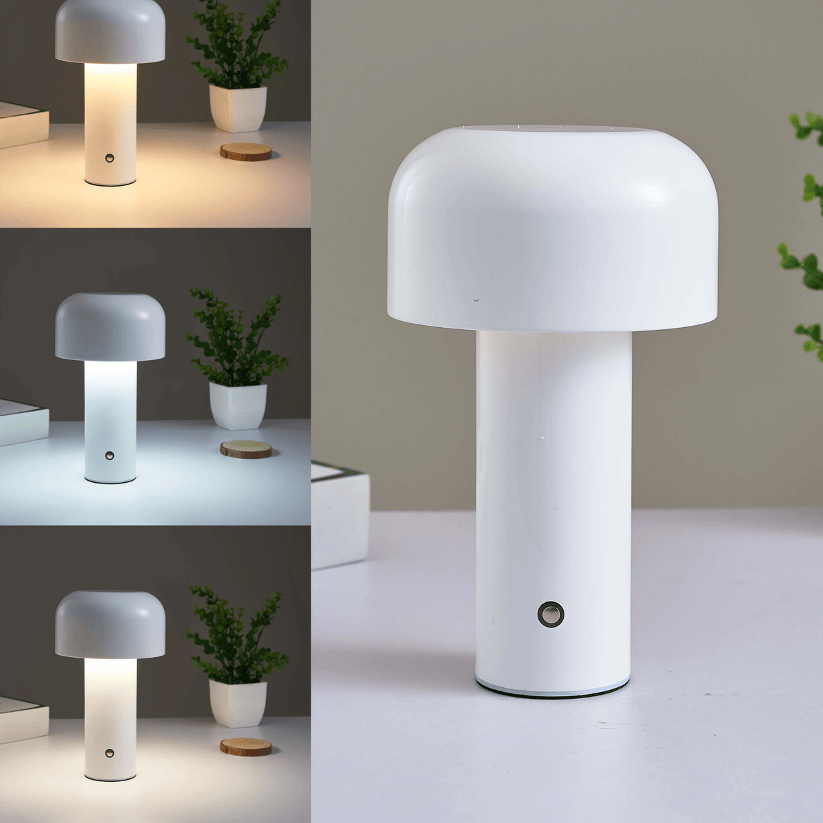 Lampe de table champignon sans fil rechargeable LumiMush — design moderne | Desfino