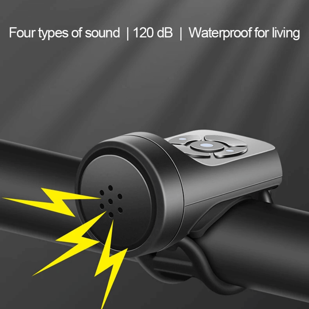 Rovelo sykkelalarm på 120 dB — USB-oppladbar, 4 sikkerhetsmoduser - Desfino