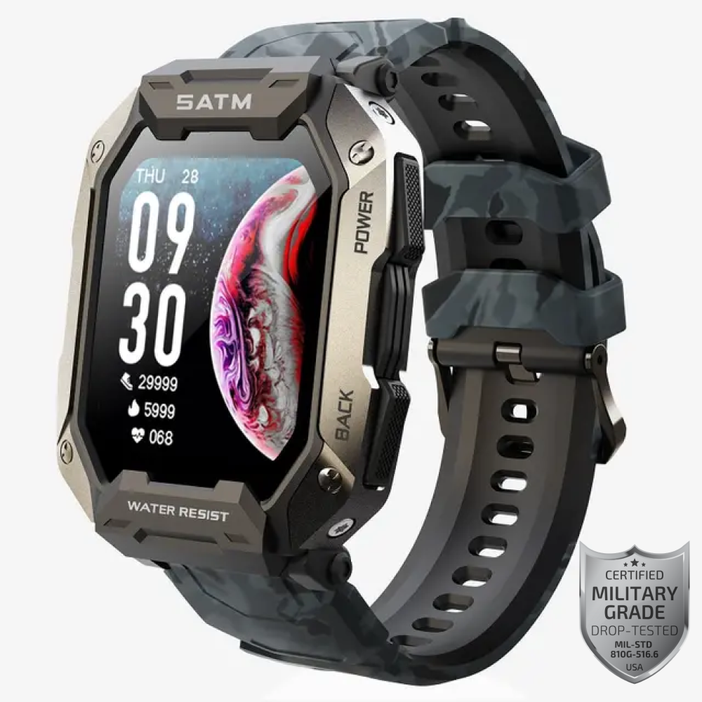 Smartwatch militar tático Aegis — Bateria de longa duração - Desfino