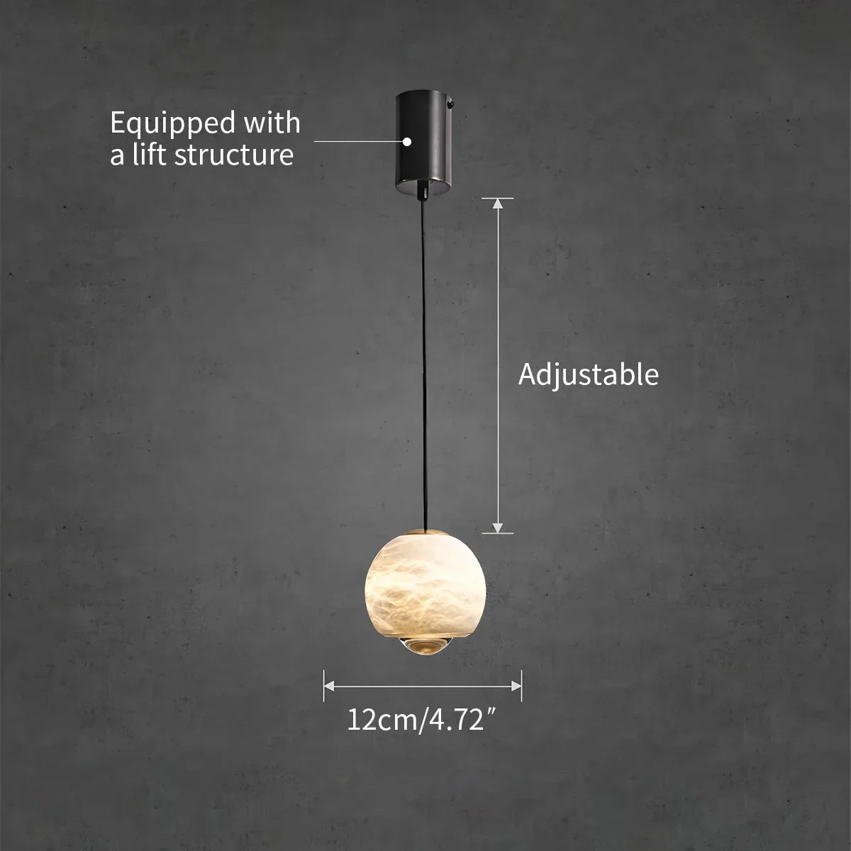 Modern Adjustable Spanish Alabaster Pendant Light | Desfino