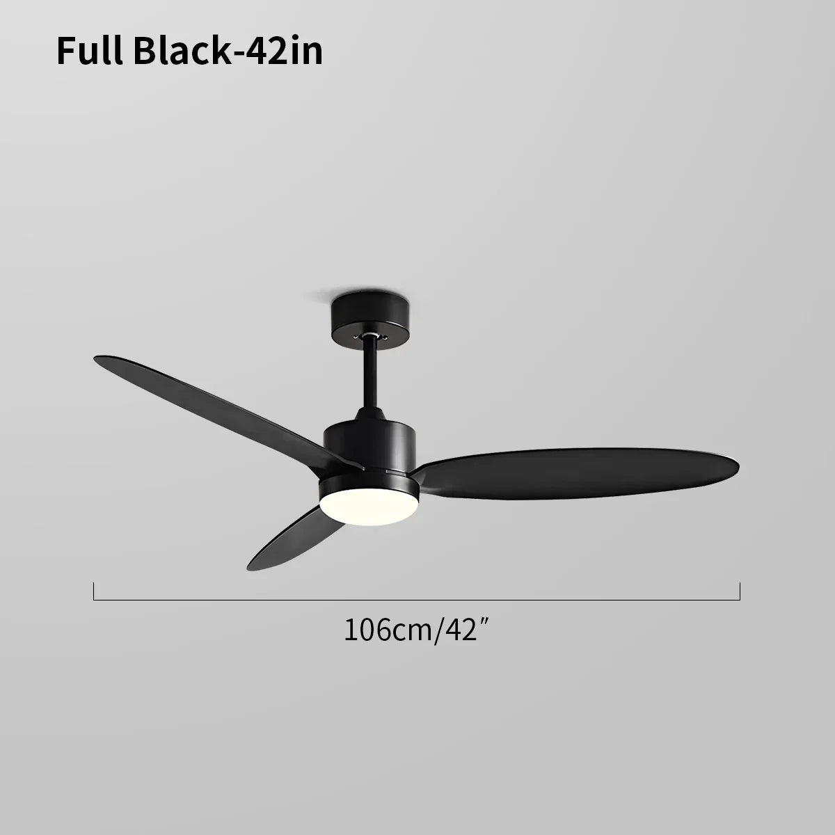 Deckenventilator mit 3 Flügeln und Licht fürs Schlafzimmer | Desfino