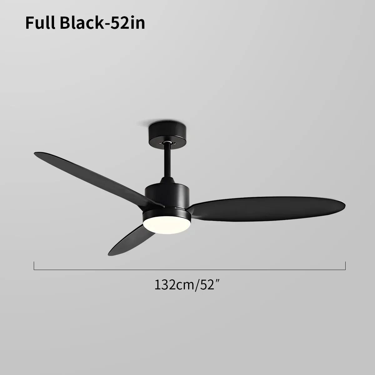 Deckenventilator mit 3 Flügeln und Licht fürs Schlafzimmer | Desfino