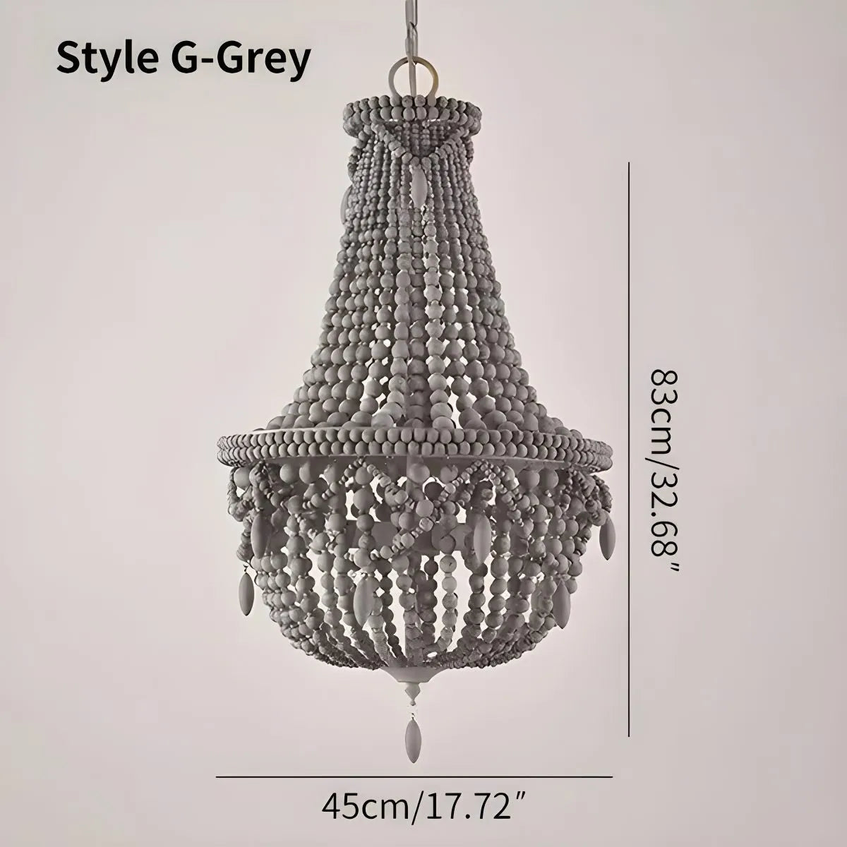 Retro Wooden Bead Chandelier for Dining Room | Desfino