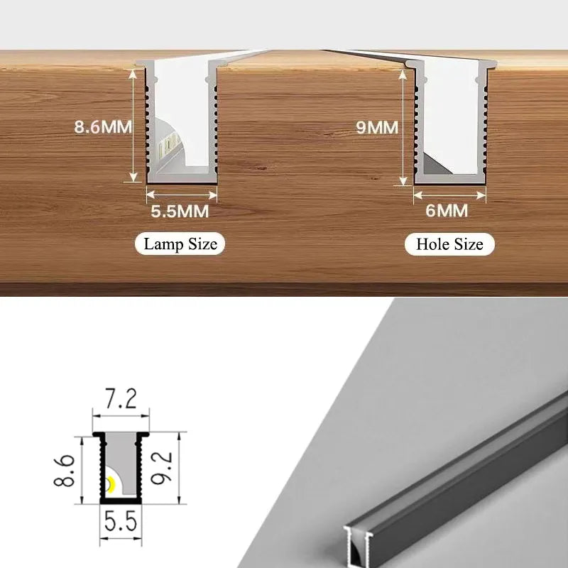 超薄 LED 灯条 — 可裁剪、可连接、长度可调 - Desfino