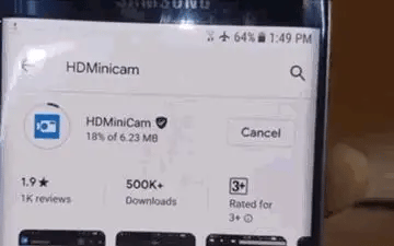 מצלמת WiFi HD כיס AeroLite — וידאו 1080p, שמע ושליטה באמצעות אפליקציה