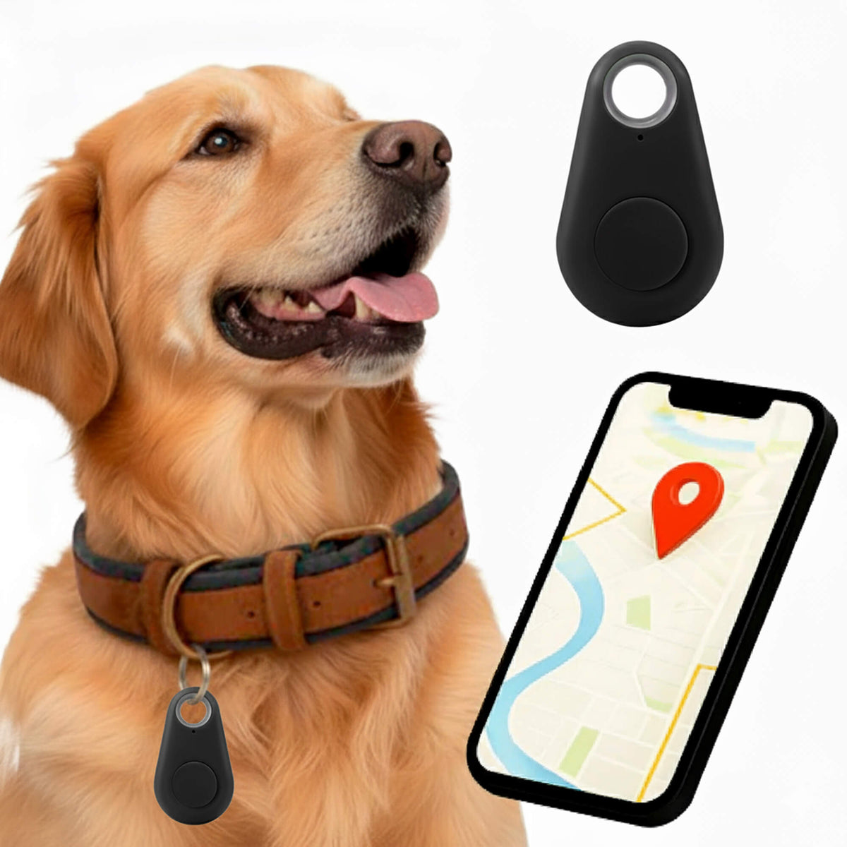 Kirra GPS Dog Tracker — Apple Find My Alerts, IP67 Waterproof, 10 g - Desfino