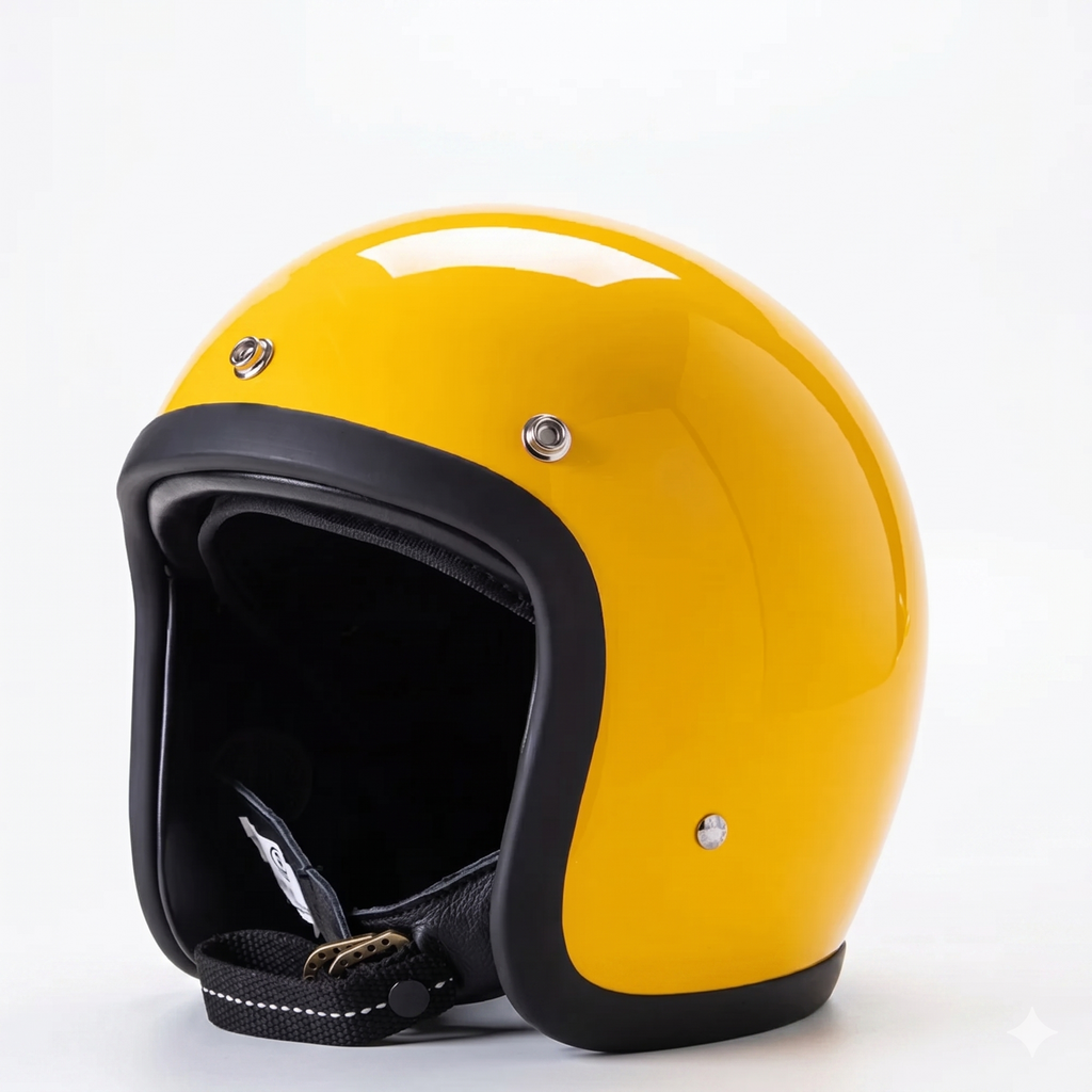 DOT & ECE Certified Vintage Open-Face Motorcycle Helmet - Desfino