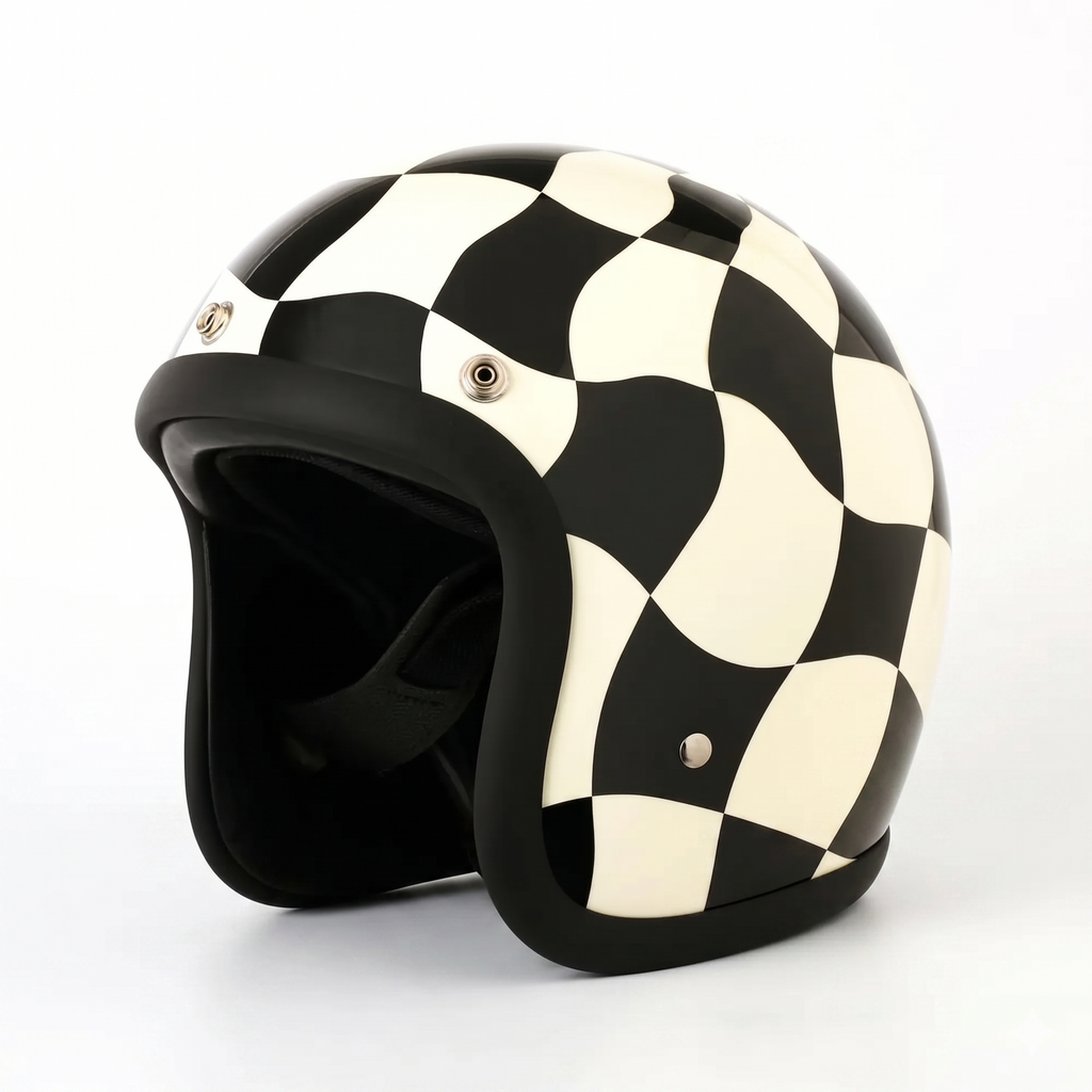 DOT & ECE Certified Vintage Open-Face Motorcycle Helmet - Desfino