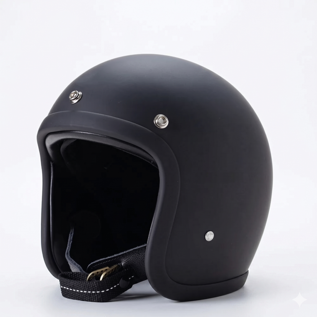 DOT & ECE Certified Vintage Open-Face Motorcycle Helmet - Desfino