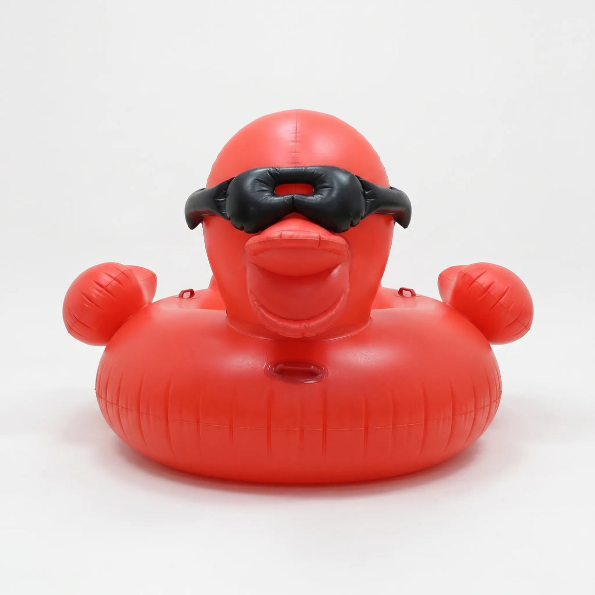 Solfina riesiger aufblasbarer Enten-Poolschwimmer, Rot, 74.8 x 74.8 in - Desfino