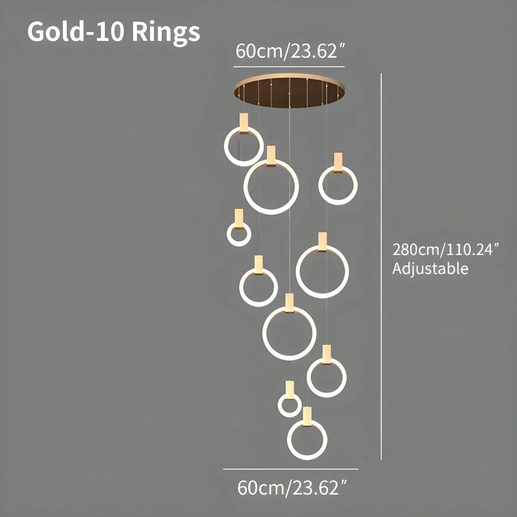 Modern Large Staircase Hanging Chandelier | Desfino