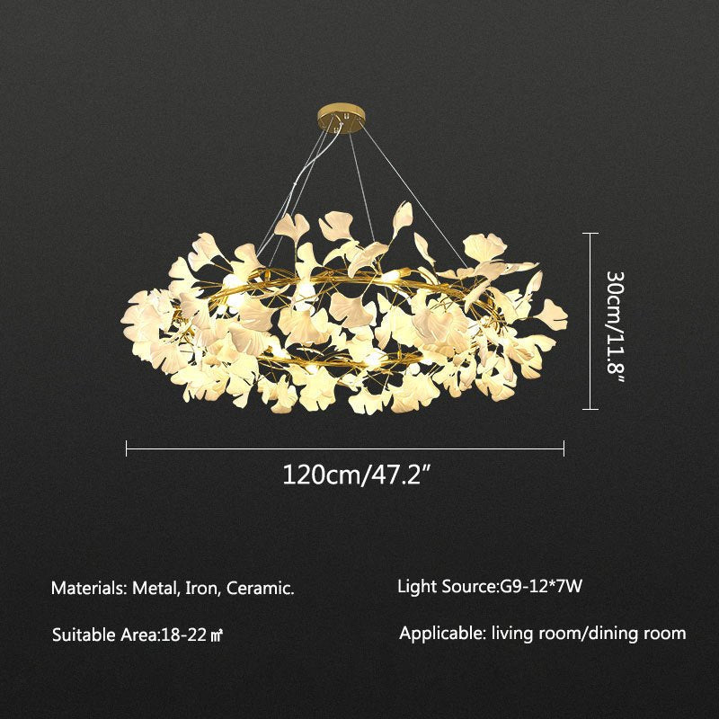 Ginkgo-Kronleuchter-C, hängende Leuchte | Desfino