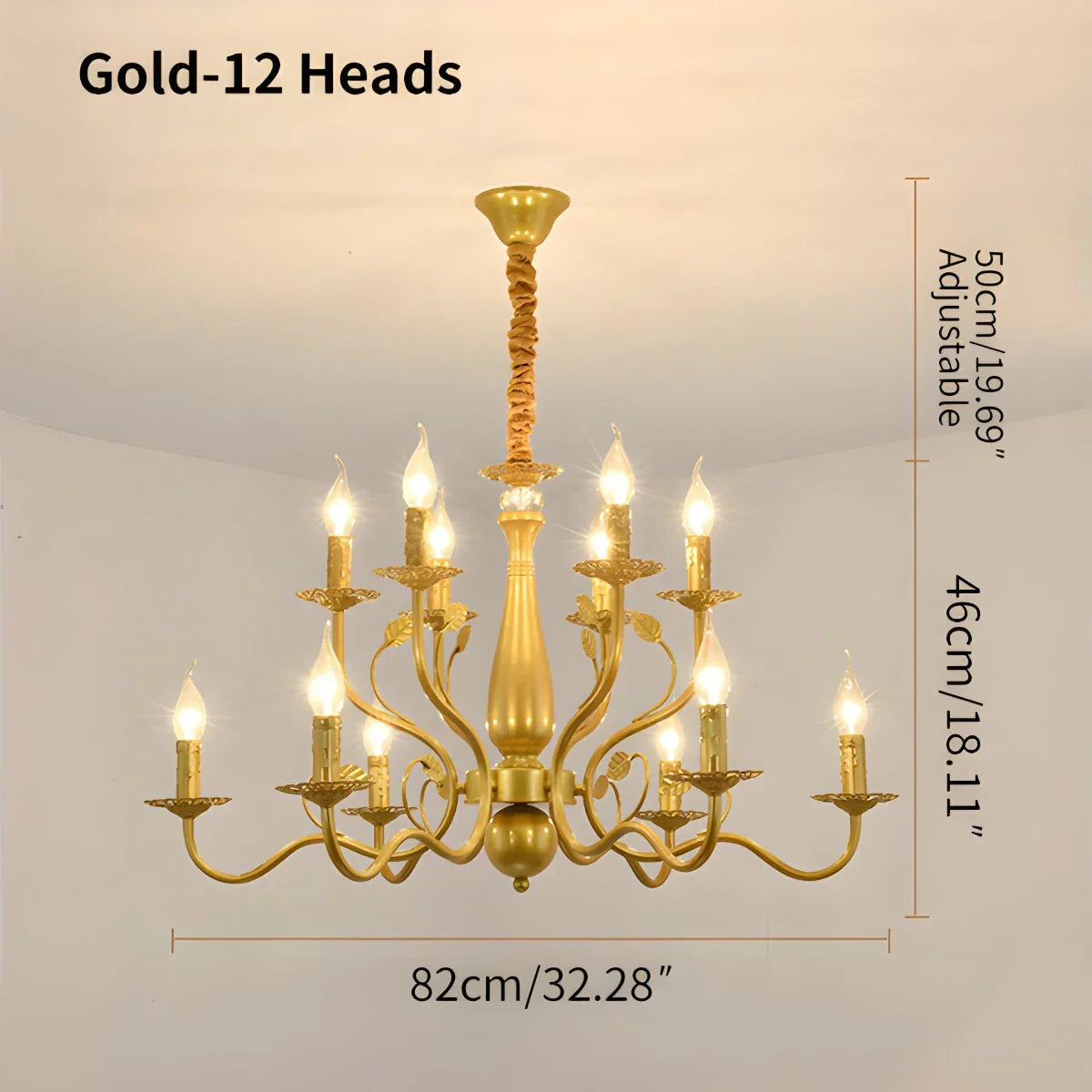 Double Layered Candle Chandelier for Dining Room | Desfino