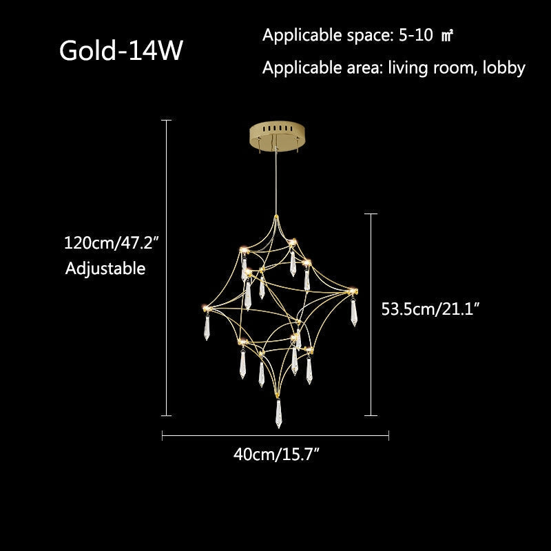 Adjustable Large Creativity Crystal Chandelier | Desfino