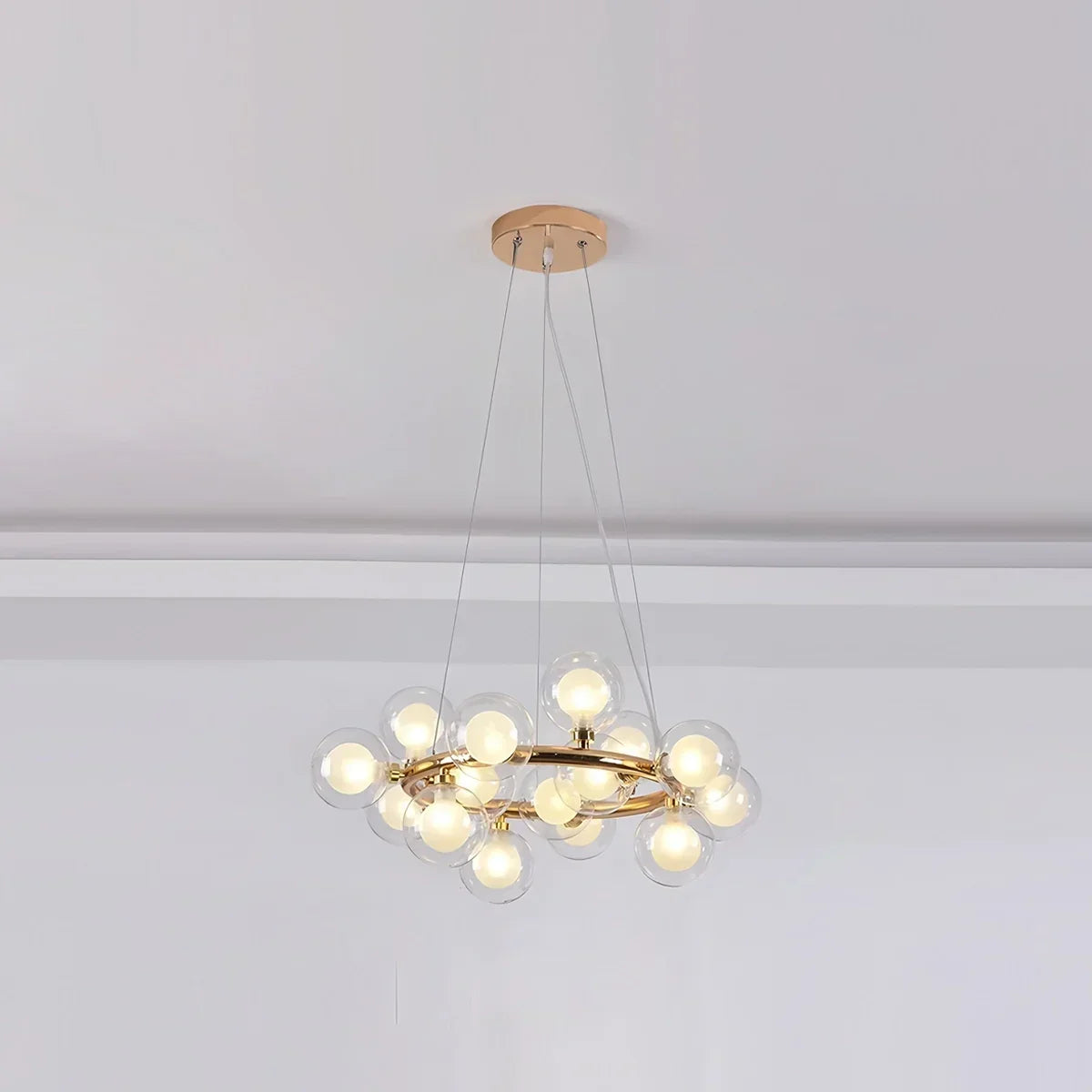 Nur Bubble Glass Chandelier for Living Room | Desfino