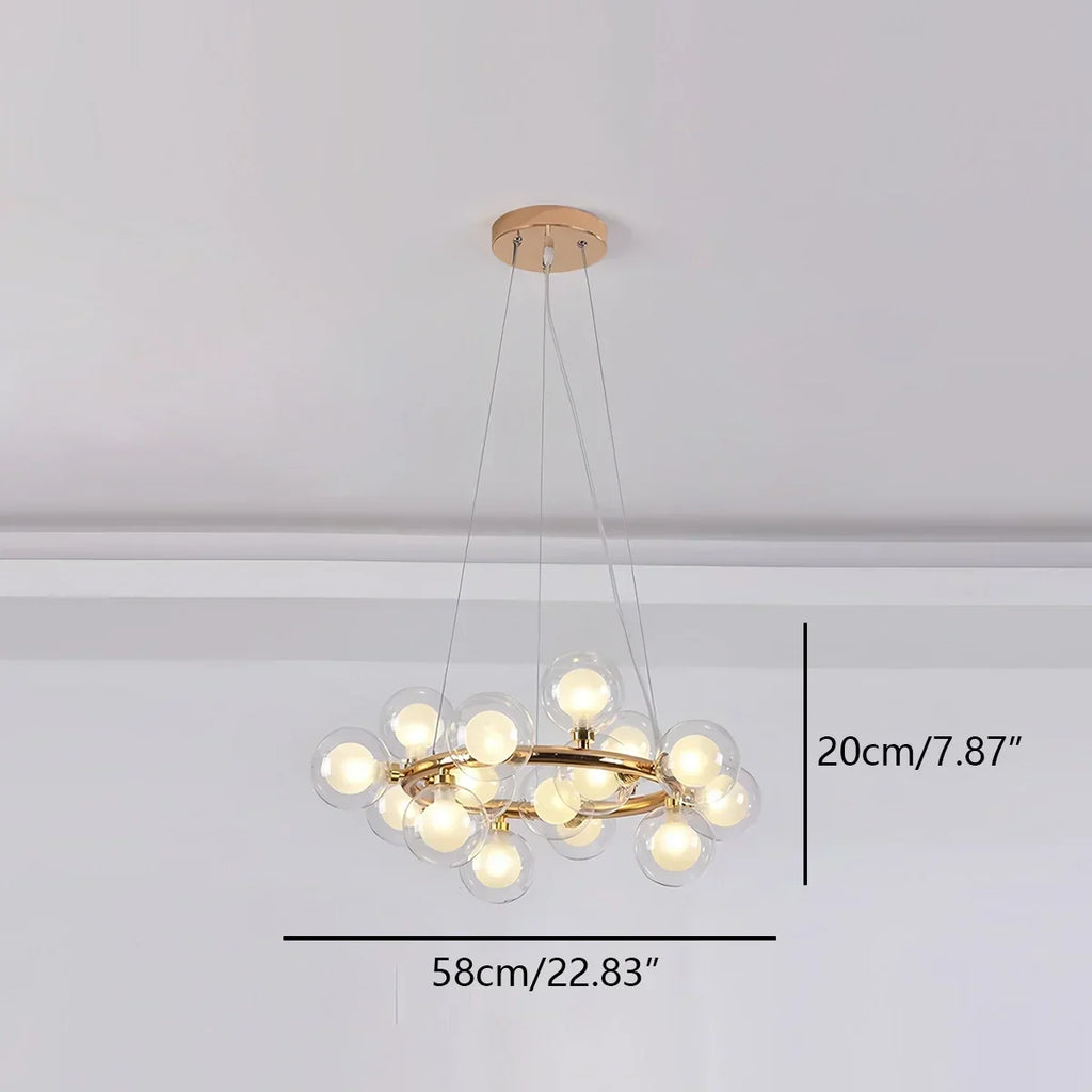 Nur Bubble Glass Chandelier for Living Room | Desfino