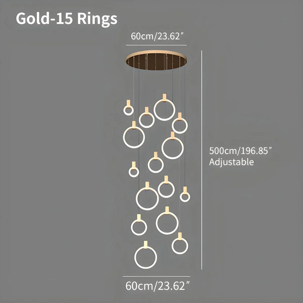 Modern Large Staircase Hanging Chandelier | Desfino