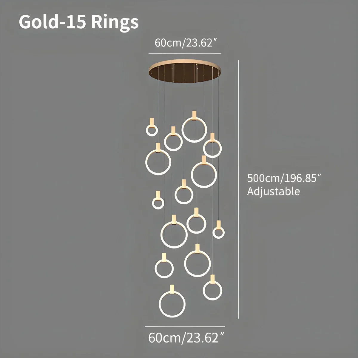 Modern Large Staircase Hanging Chandelier | Desfino