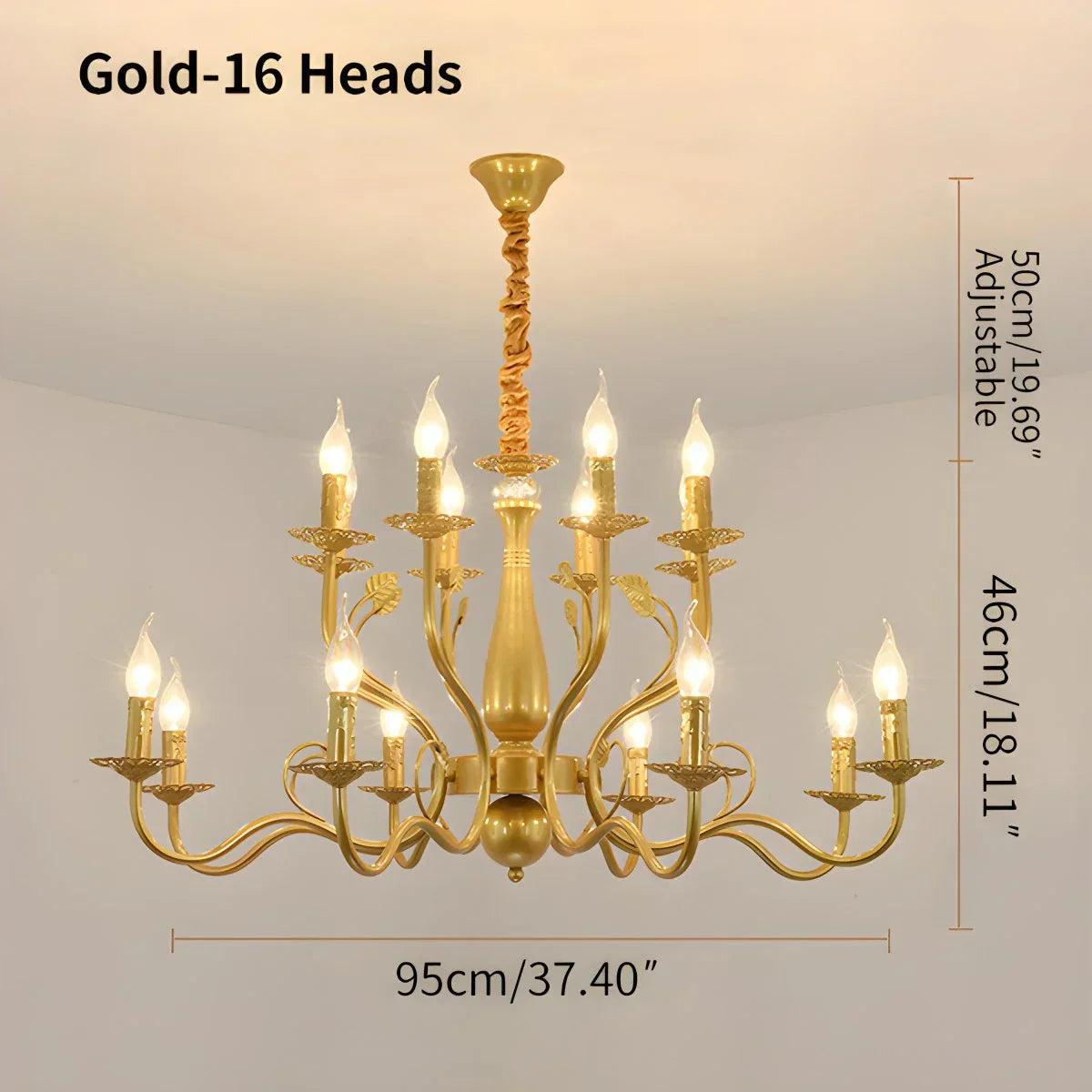 Double Layered Candle Chandelier for Dining Room | Desfino