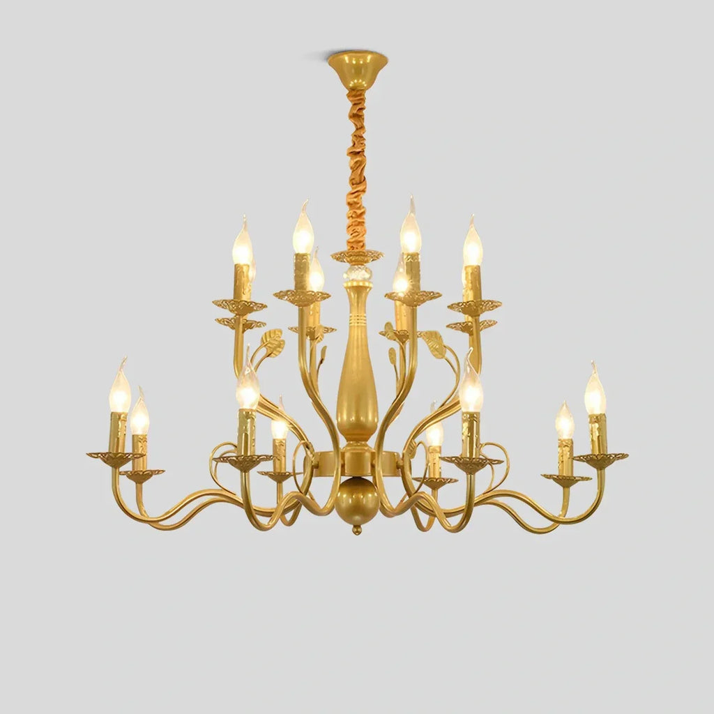 Double Layered Candle Chandelier for Dining Room | Desfino