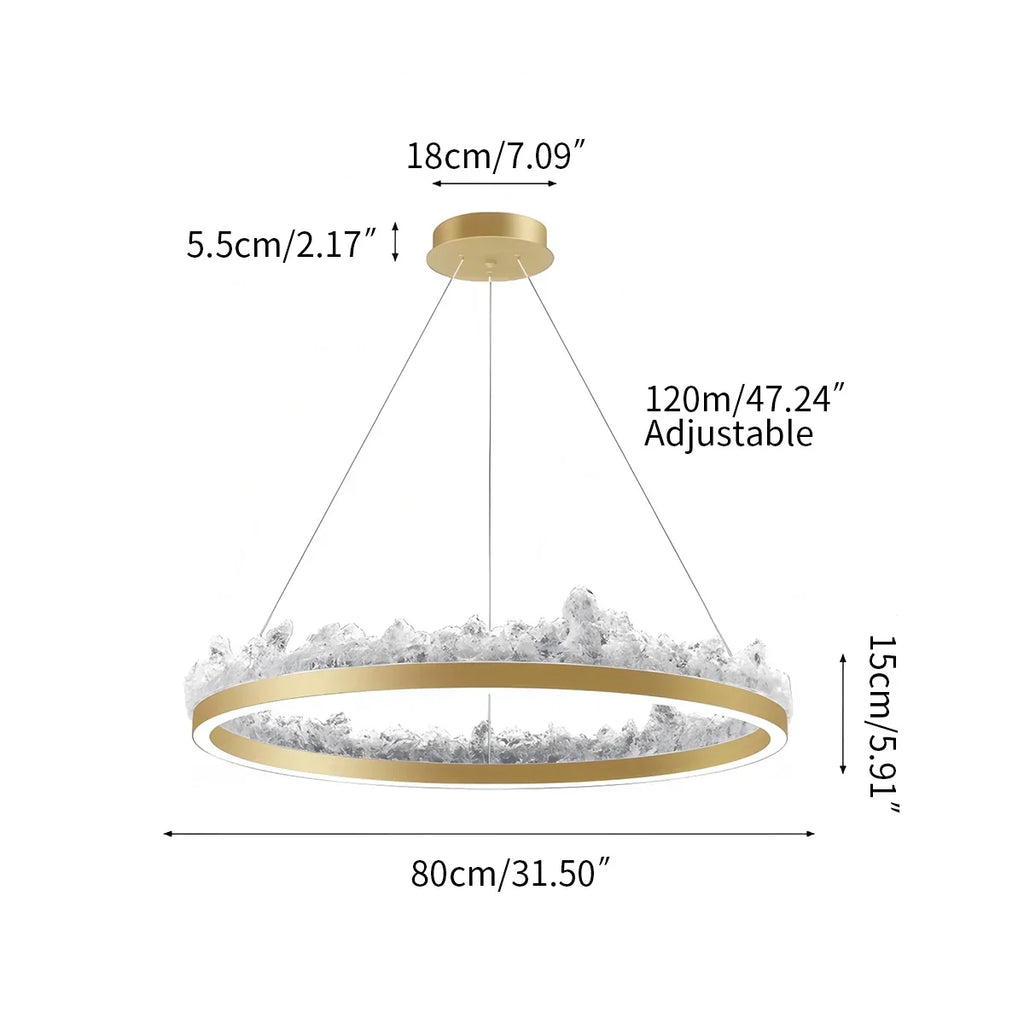 Modern Light Luxury Iceberg Chandelier | Desfino